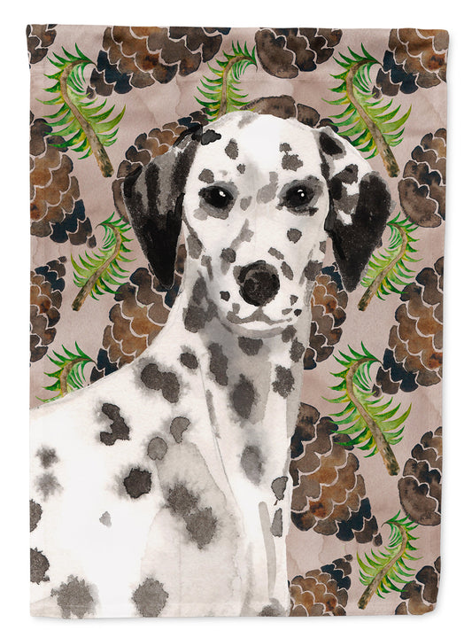 Dalmatian Pine Cones Flag Canvas House Size BB9590CHF
