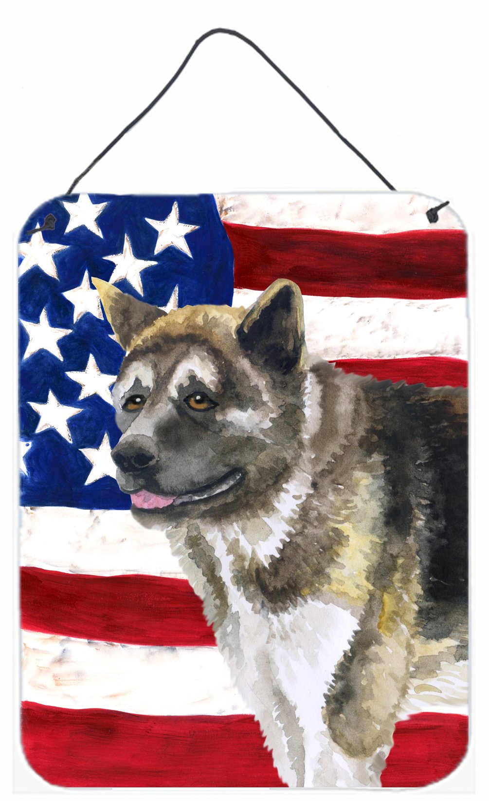 American Akita Patriotic Wall or Door Hanging Prints BB9669DS1216