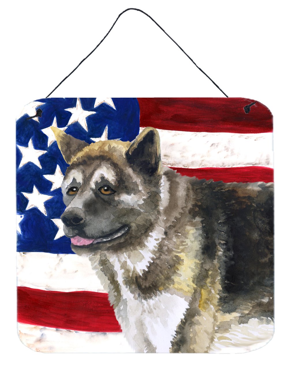 American Akita Patriotic Wall or Door Hanging Prints BB9669DS66