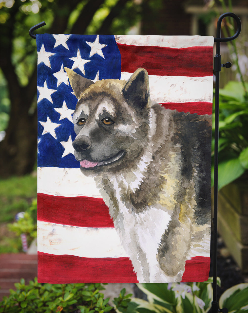 American Akita Patriotic Garden Flag - Outdoor Decorative Yard Flag BB9669GF