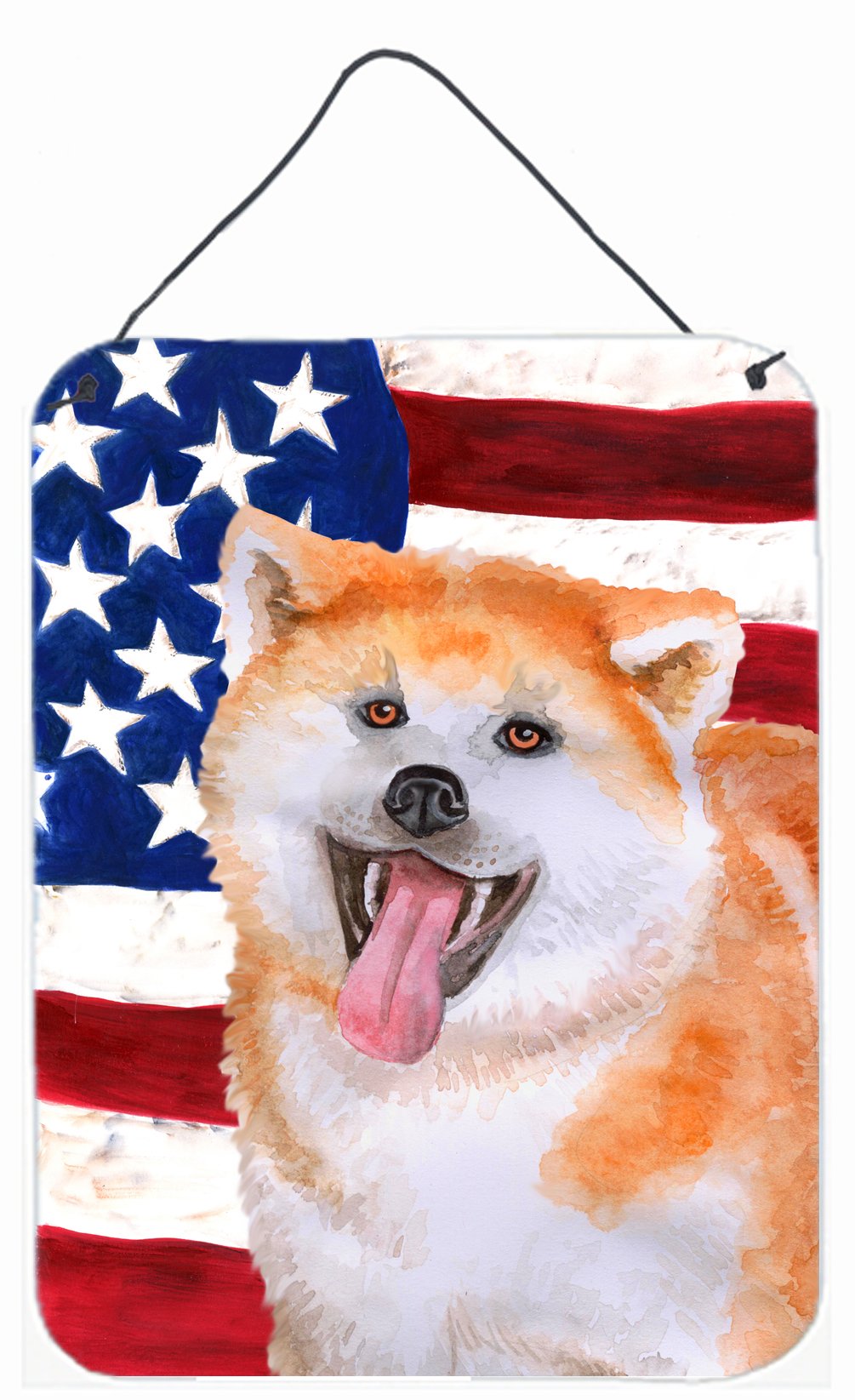 Akita Patriotic Wall or Door Hanging Prints BB9703DS1216