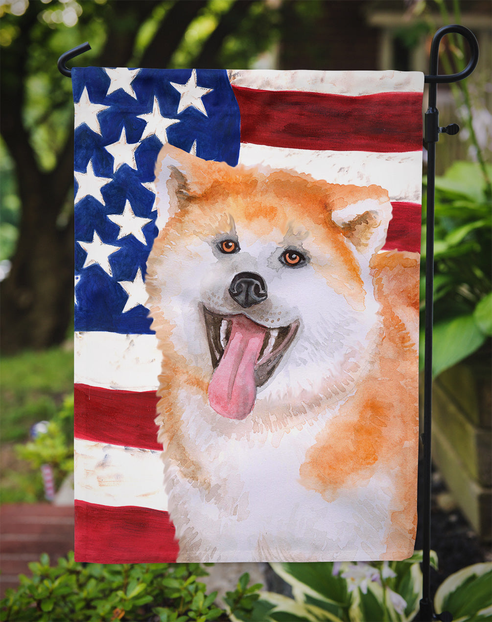 Akita Patriotic Garden Flag - Outdoor Decorative Yard Flag BB9703GF