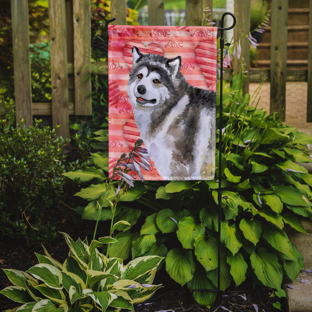 Alaskan Malamute Love Garden Flag - Outdoor Decorative Yard Flag BB9725GF