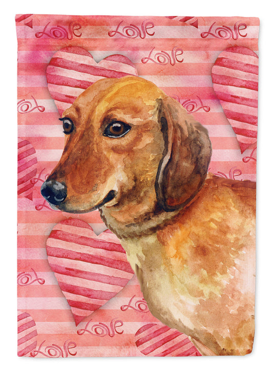 Dachshund Love Flag Canvas House Size BB9739CHF