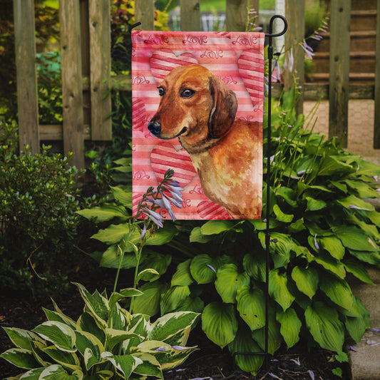 Dachshund Love Garden Flag - Outdoor Decorative Yard Flag BB9739GF