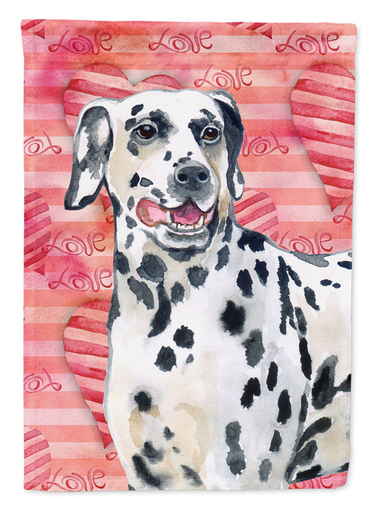 Dalmatian Love Flag Canvas House Size BB9740CHF