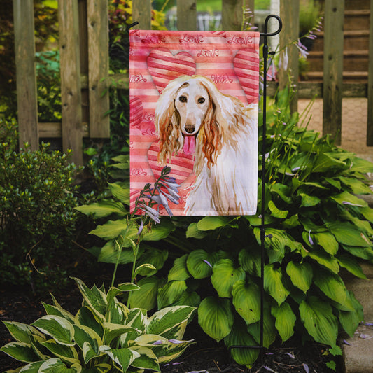 Afghan Hound Love Garden Flag - Outdoor Decorative Yard Flag BB9789GF