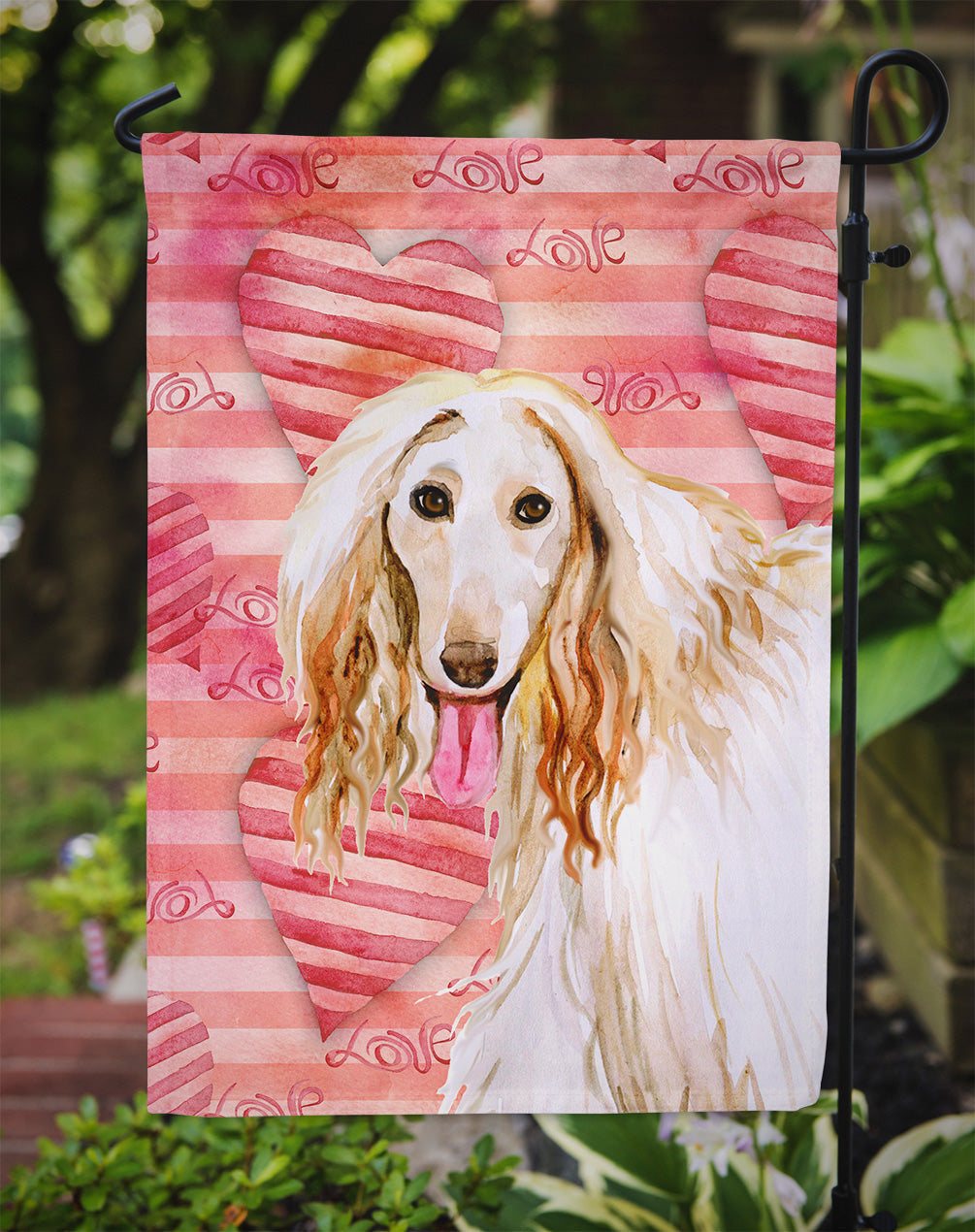 Afghan Hound Love Garden Flag - Outdoor Decorative Yard Flag BB9789GF