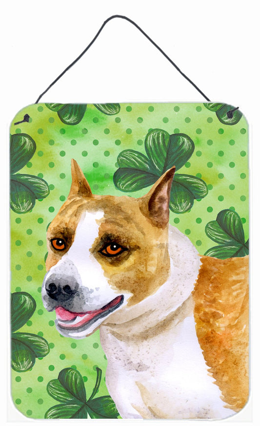 American Staffordshire St Patrick's Wall or Door Hanging Prints BB9818DS1216