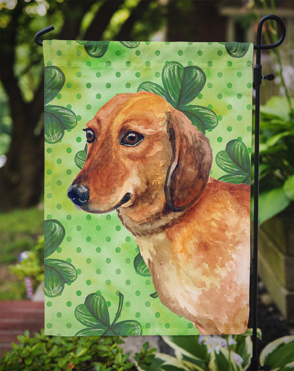 Dachshund St Patrick's Garden Flag - Outdoor Decorative Yard Flag BB9826GF