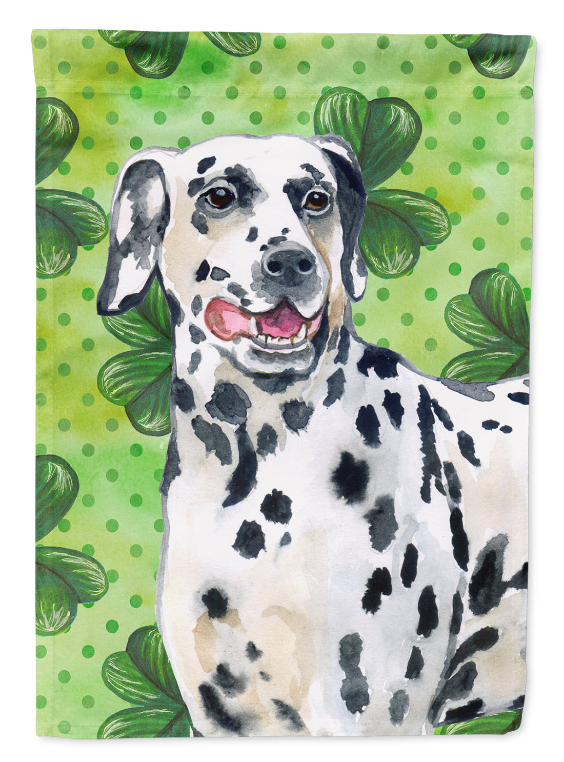 Dalmatian St Patrick's Flag Canvas House Size BB9827CHF