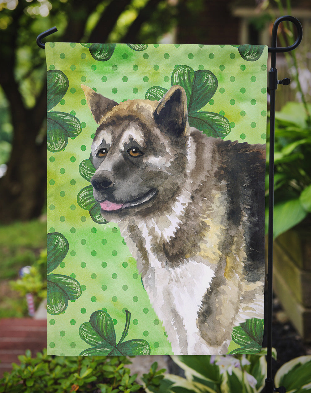 American Akita St Patrick's Garden Flag - Outdoor Decorative Yard Flag BB9843GF