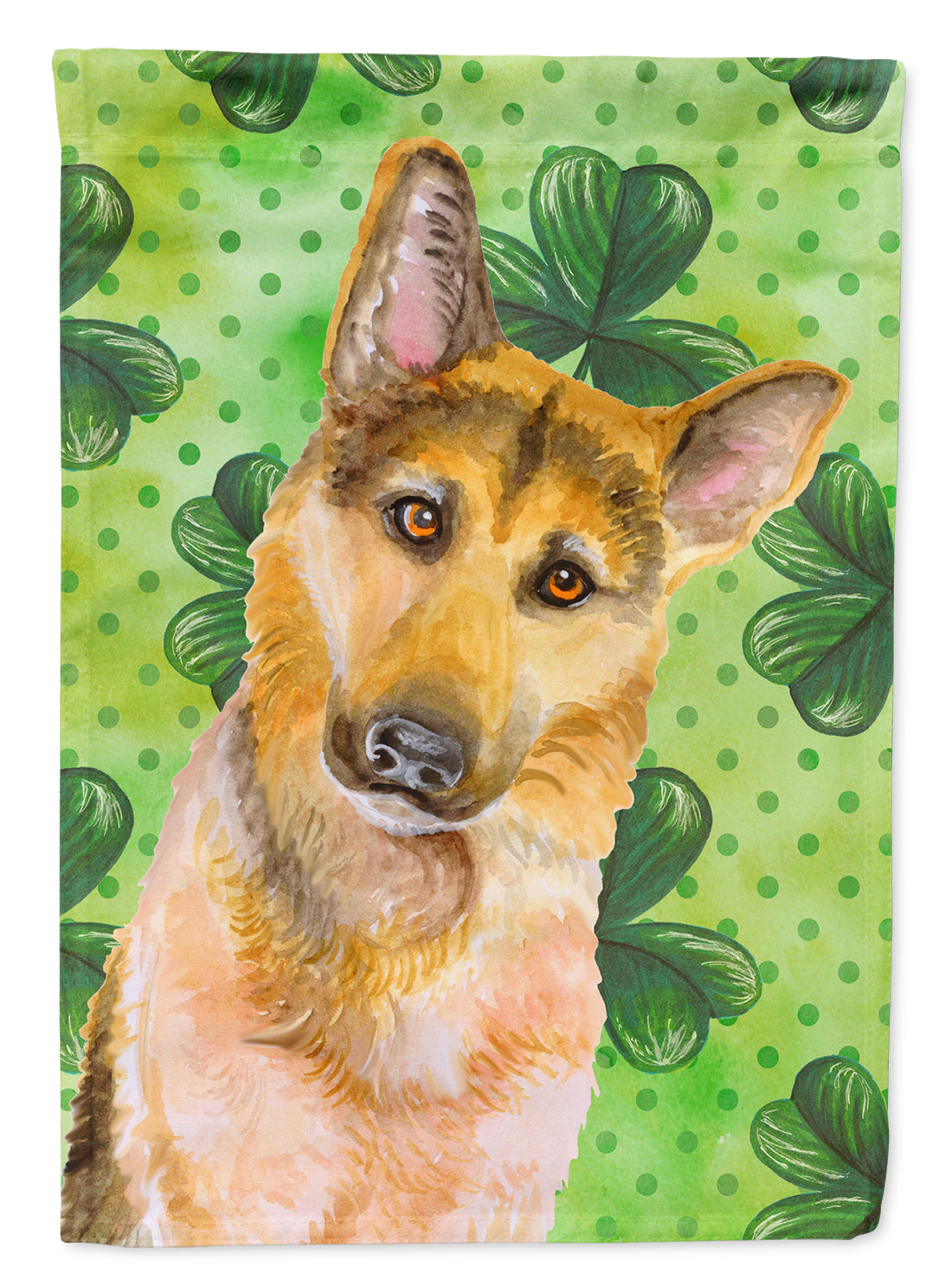 German Shepherd #2 St Patrick's Flag Canvas House Size BB9885CHF