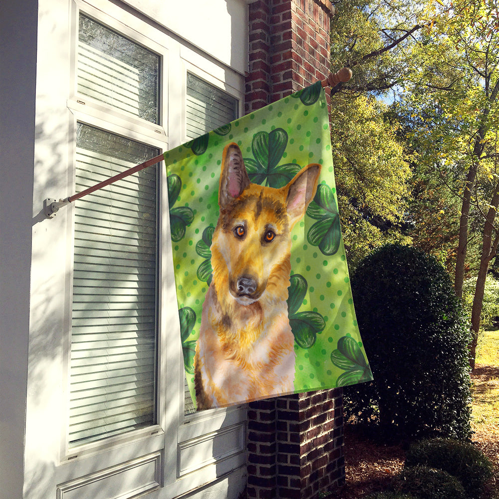 German Shepherd #2 St Patrick's Flag Canvas House Size BB9885CHF