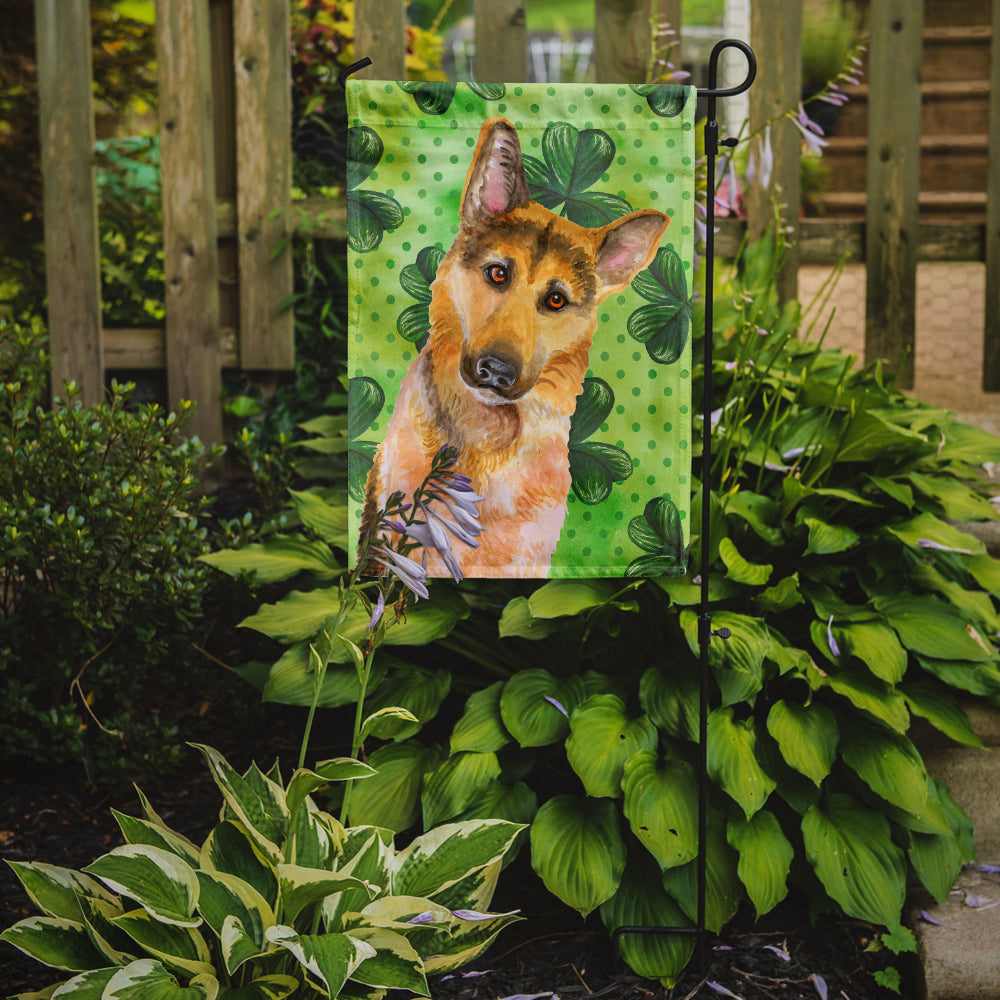 German Shepherd #2 St Patrick's Garden Flag - Outdoor Decorative Yard Flag BB9885GF