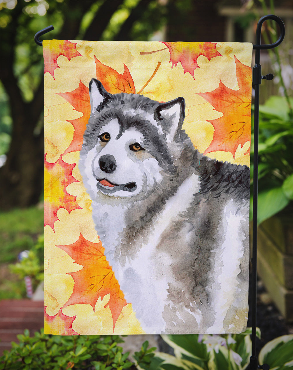 Alaskan Malamute Fall Garden Flag - Outdoor Decorative Yard Flag BB9899GF