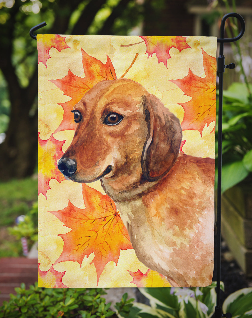 Dachshund Fall Garden Flag - Outdoor Decorative Yard Flag BB9913GF