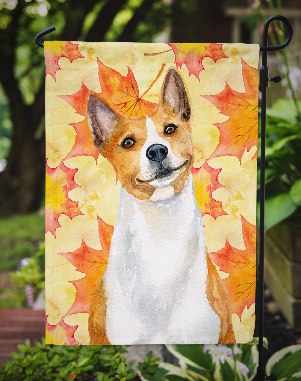 Basenji Fall Garden Flag - Outdoor Decorative Yard Flag BB9953GF