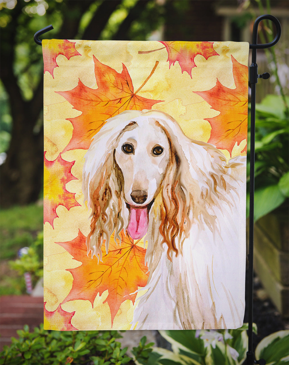 Afghan Hound Fall Garden Flag - Outdoor Decorative Yard Flag BB9963GF