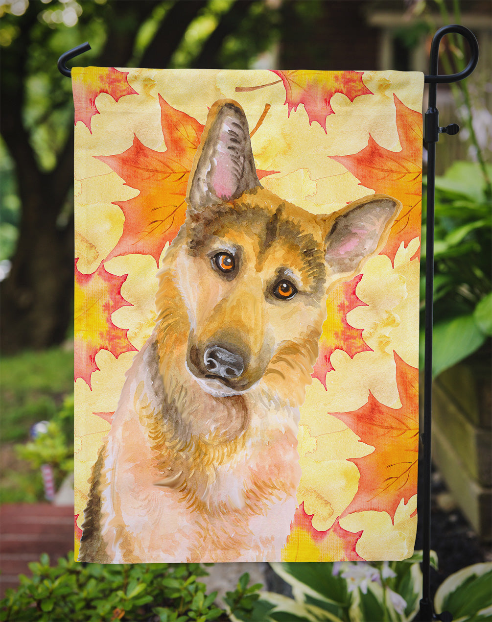 German Shepherd #2 Fall Garden Flag - Outdoor Decorative Yard Flag BB9972GF