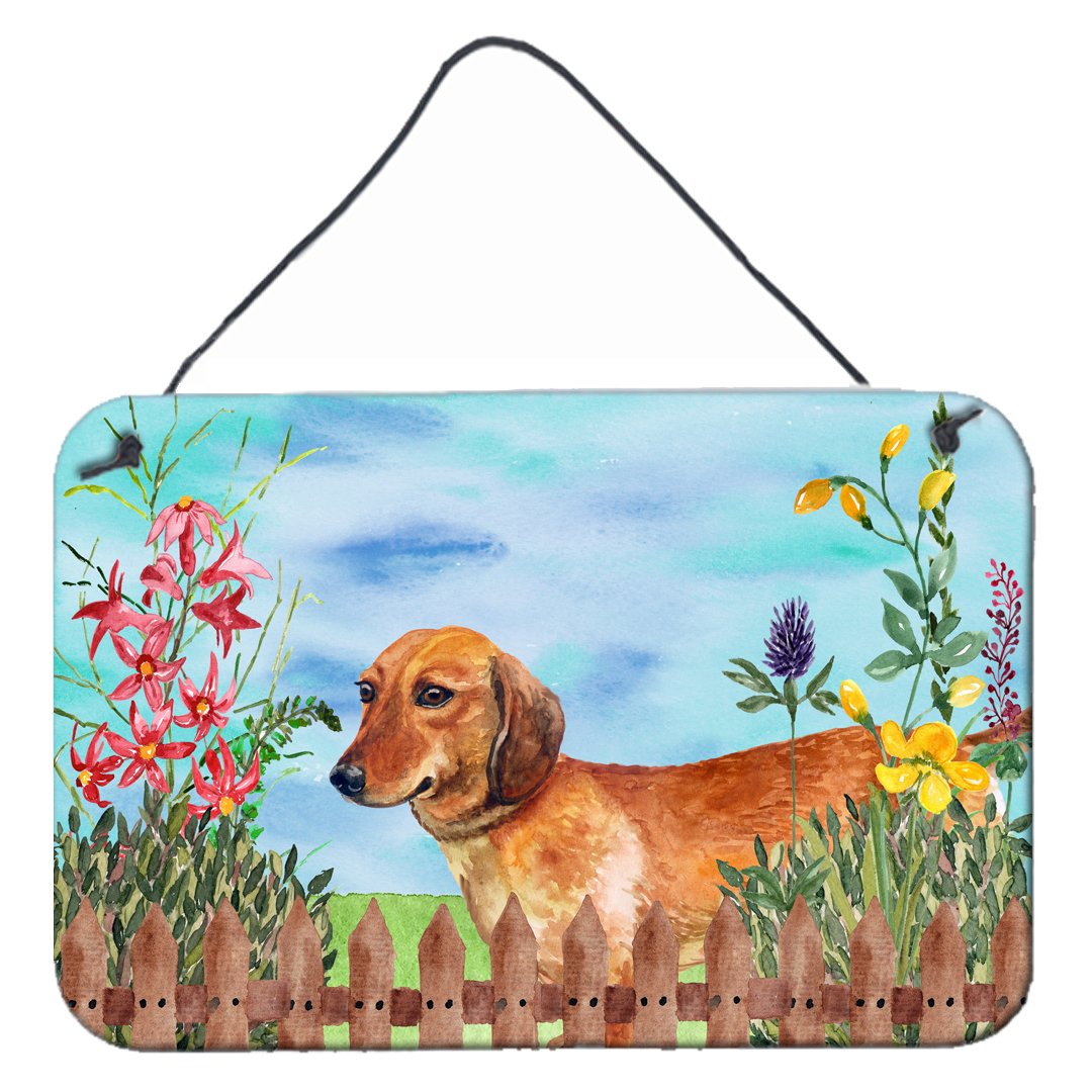 Dachshund Spring Wall or Door Hanging Prints CK1214DS812