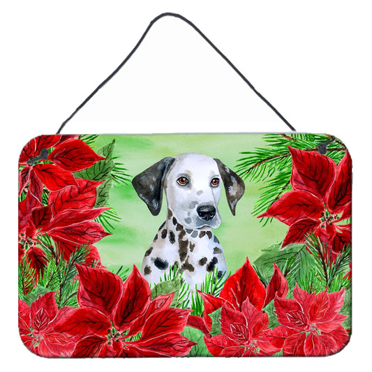 Dalmatian Puppy Poinsettas Wall or Door Hanging Prints CK1356DS812