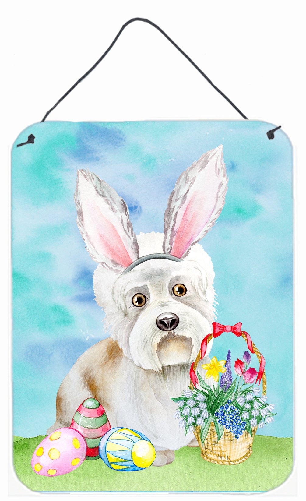 Dandie Dinmont Easter Bunny Wall or Door Hanging Prints CK1379DS1216