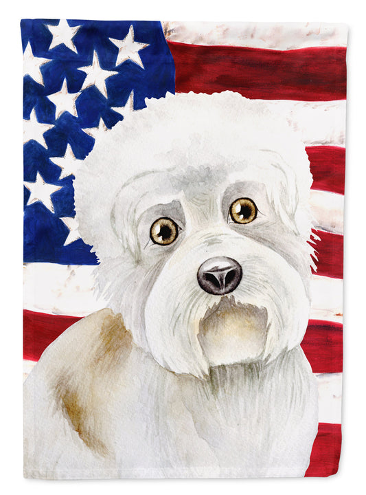 Dandie Dinmont Patriotic Flag Canvas House Size CK1386CHF