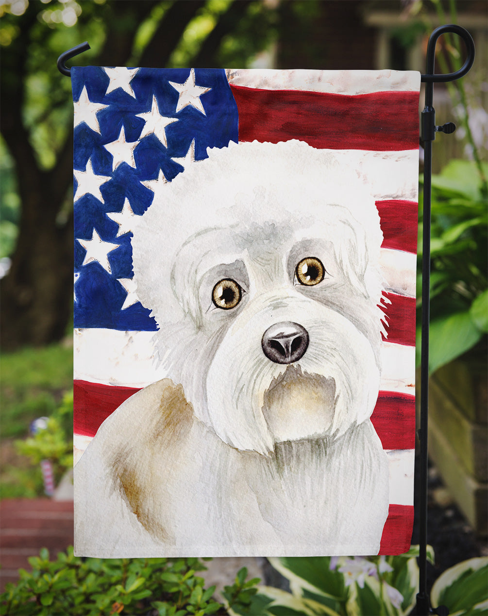 Dandie Dinmont Patriotic Garden Flag - Outdoor Decorative Yard Flag CK1386GF