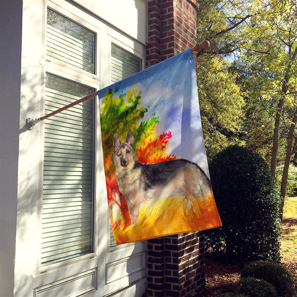 Fall German Shepherd Flag Canvas House Size CK1942CHF
