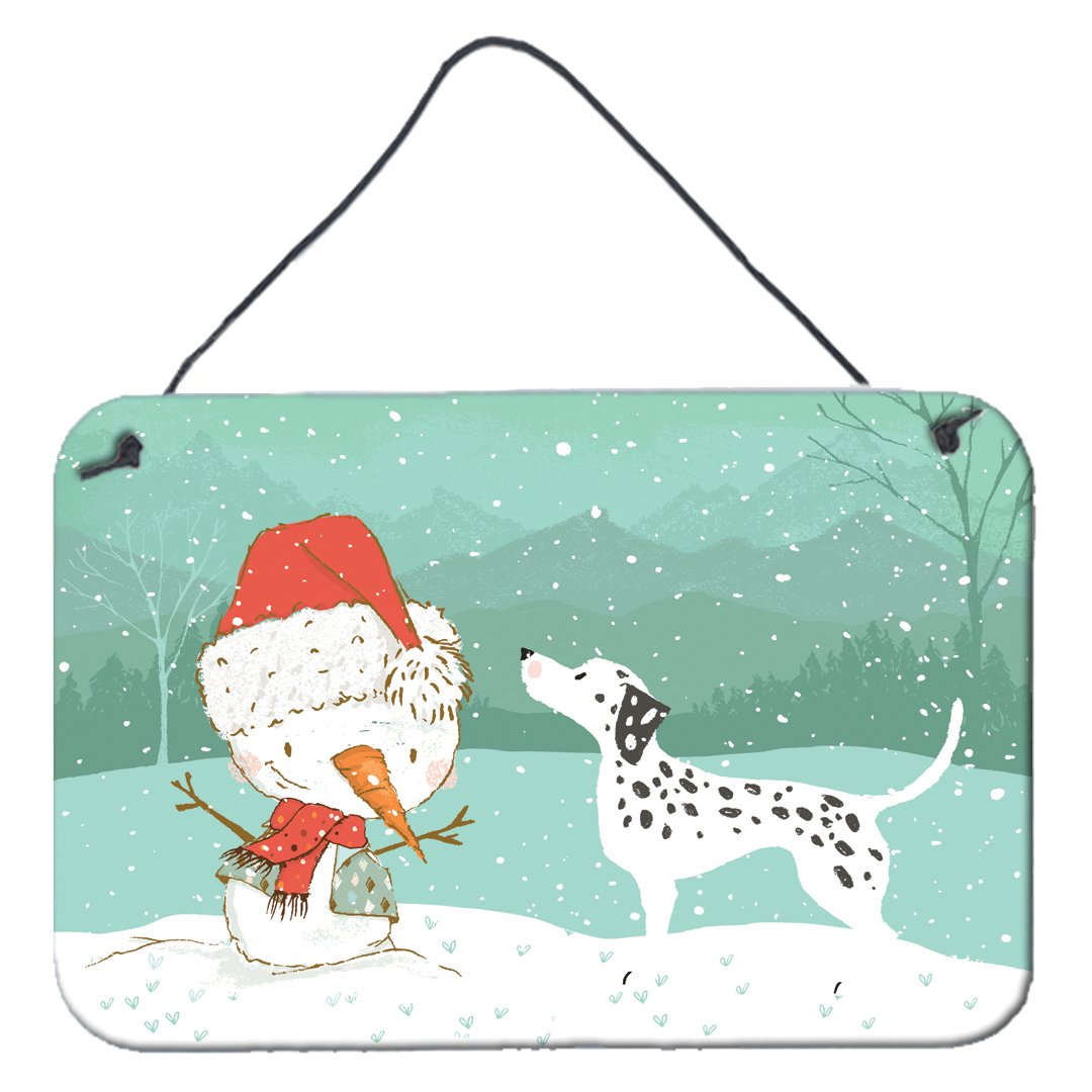 Dalmatian and Snowman Christmas Wall or Door Hanging Prints CK2037DS812