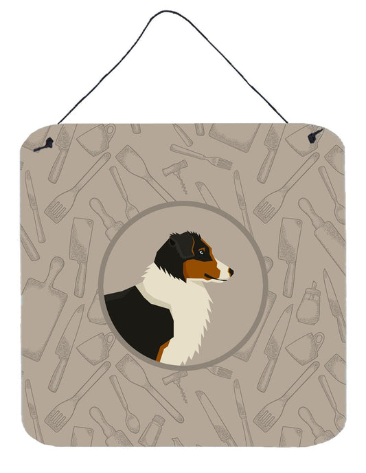 Australian Shepherd In the Kitchen Wall or Door Hanging Prints CK2163DS66