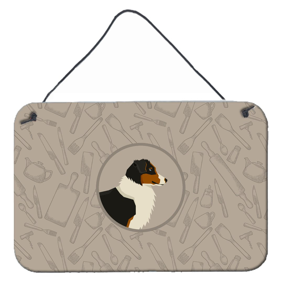 Australian Shepherd In the Kitchen Wall or Door Hanging Prints CK2163DS812