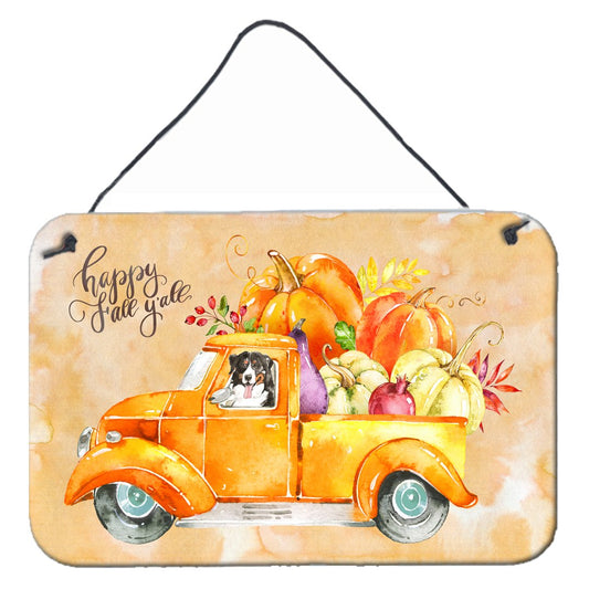 Fall Harvest Bernese Mountain Dog Wall or Door Hanging Prints CK2607DS812