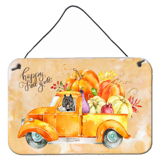 Fall Harvest Bouvier des Flandres Wall or Door Hanging Prints CK2611DS812