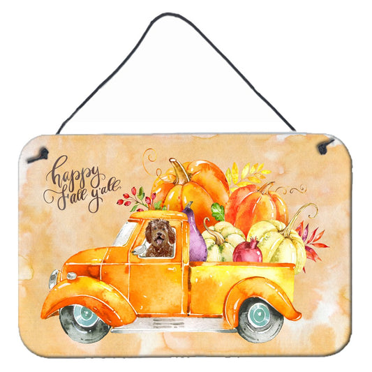 Fall Harvest Labradoodle Wall or Door Hanging Prints CK2623DS812