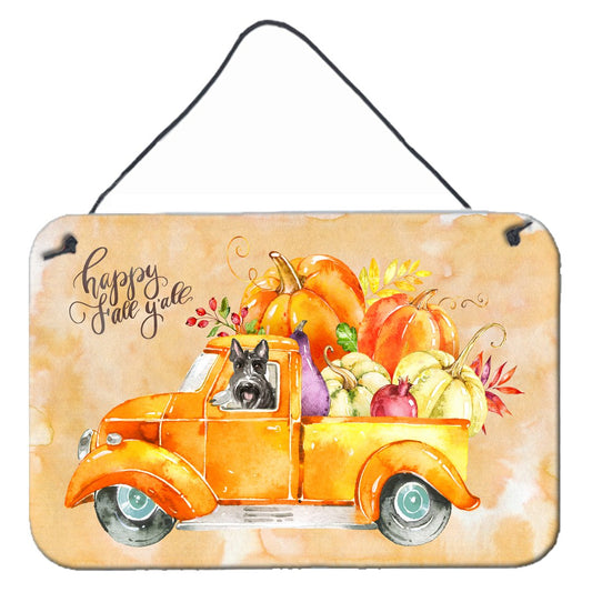 Fall Harvest Scottish Terrier Wall or Door Hanging Prints CK2632DS812