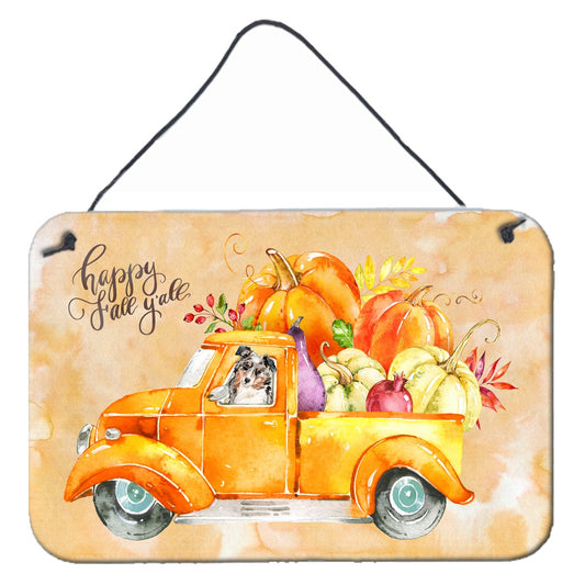 Fall Harvest Australian Shepherd Wall or Door Hanging Prints CK2646DS812