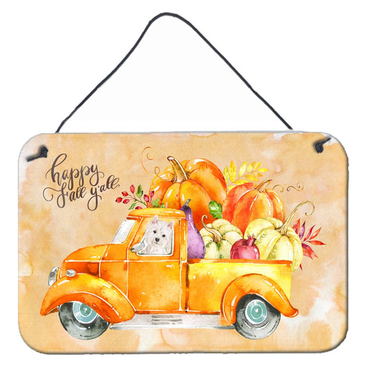 Fall Harvest Westie Wall or Door Hanging Prints CK2653DS812