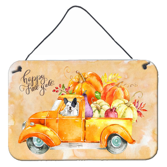 Fall Harvest French Bulldog Wall or Door Hanging Prints CK2656DS812