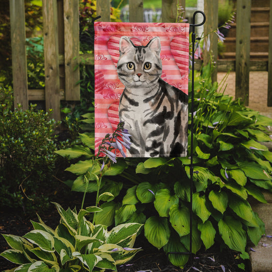 American Shorthair Cat Love Garden Flag - Outdoor Decorative Yard Flag CK3044GF