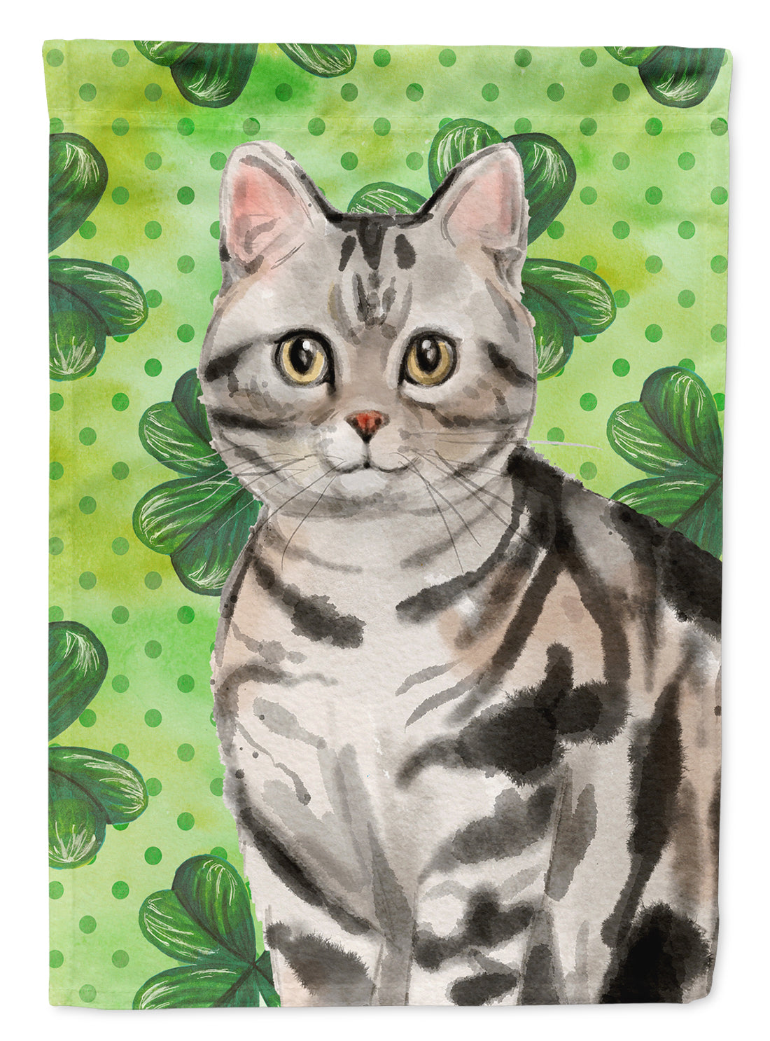 American Shorthair Shamrock Garden Flag - Outdoor Decorative Yard Flag CK3059GF