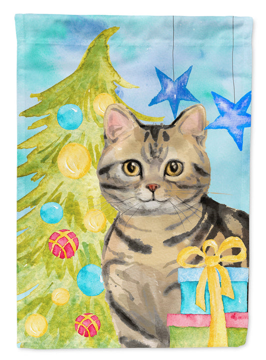 American Shorthair Brown Tabby Christmas Presents Garden Flag - Outdoor Decorative Yard Flag CK3118GF