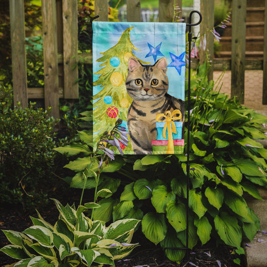 American Shorthair Brown Tabby Christmas Presents Garden Flag - Outdoor Decorative Yard Flag CK3118GF