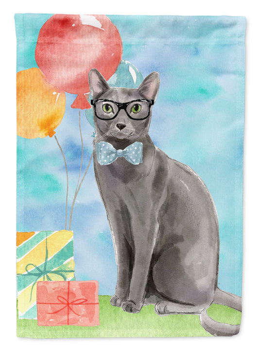 Blue Russian Happy Birthday Garden Flag - Outdoor Decorative Yard Flag CK3166GF