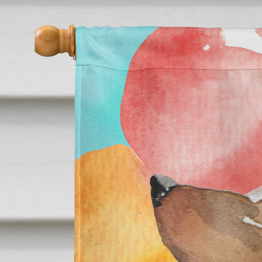 Happy Birthday Red Dachshund Flag Canvas House Size CK3240CHF