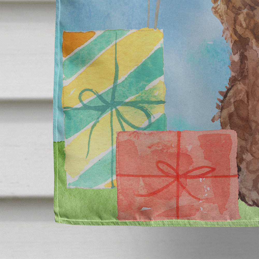 Happy Birthday Brown Cockapoo Flag Canvas House Size CK3243CHF