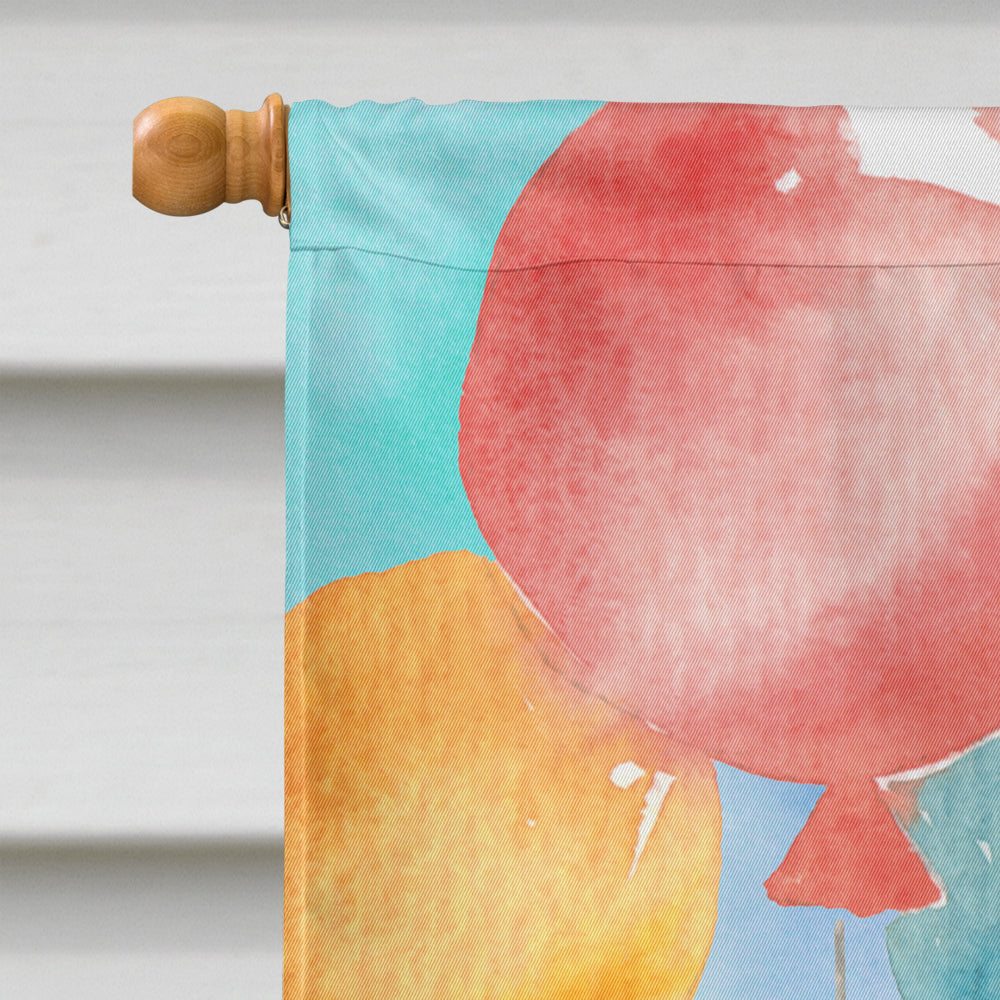 Happy Birthday Red Staffie Bull Flag Canvas House Size CK3261CHF