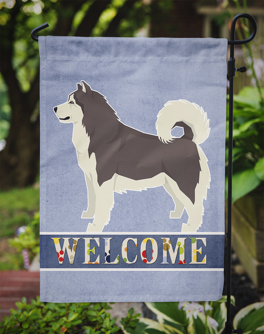 Alaskan Malamute Welcome Garden Flag - Outdoor Decorative Yard Flag CK3572GF