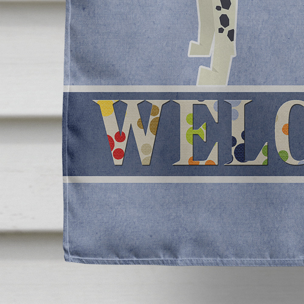 Dalmatian Welcome Flag Canvas House Size CK3593CHF